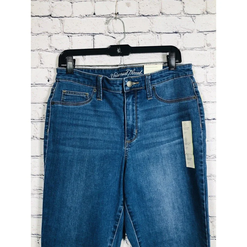 Universal Thread Women High-Rise Jegging Smooths & Sculpts Blue Jeans Size 12/31